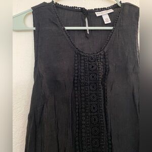 Crochet and Gauze Maternity Top